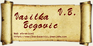 Vasilka Begović vizit kartica